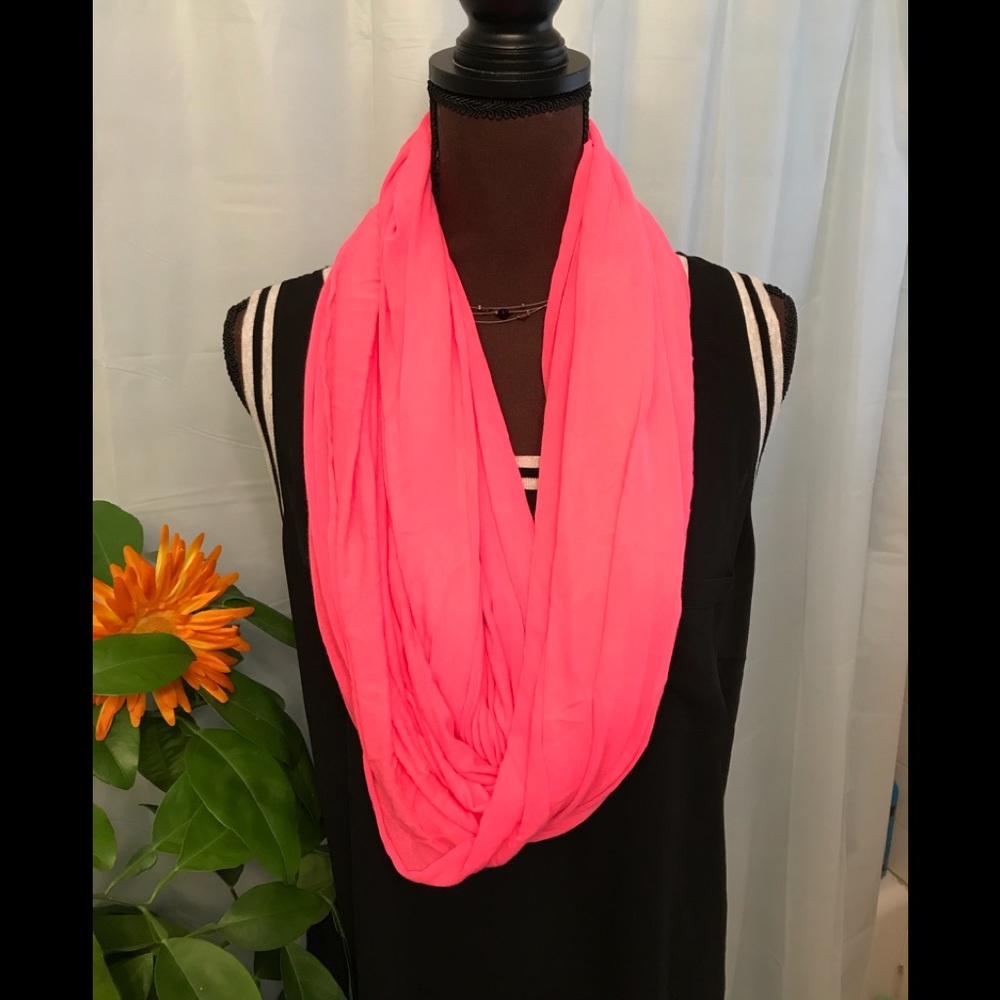 Hot pink infinity scarf